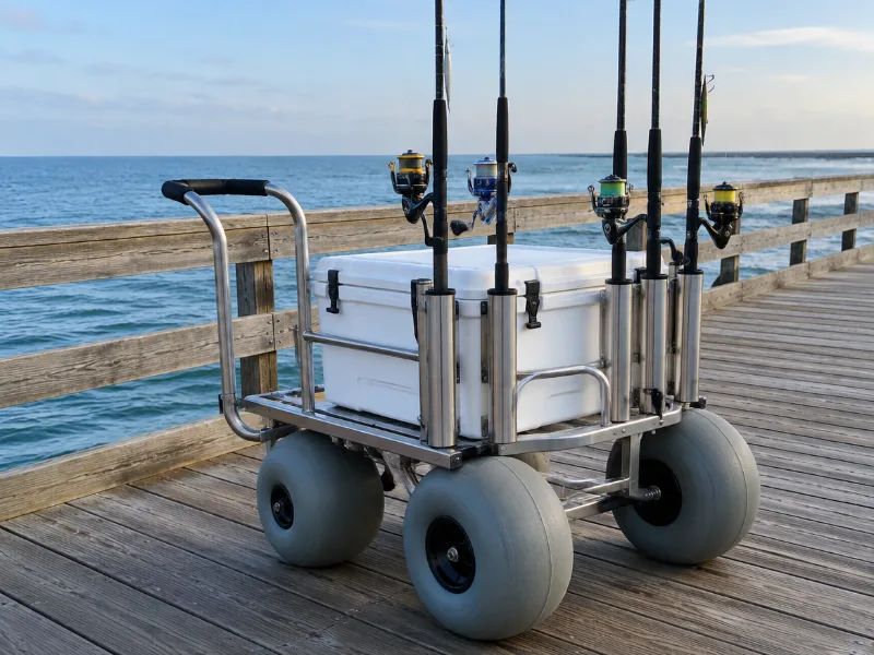 VEVOR beach fishing cart with rod holders
