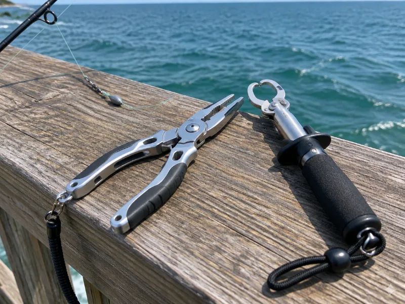 ZACX fish lip gripper and hook remover pliers